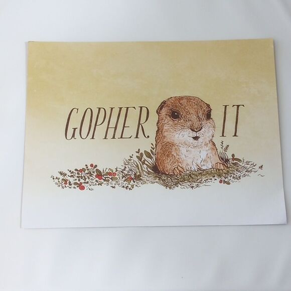 Set of Five Double-sided Frida Clements Animal Pun Prints - Picture 6 of 11